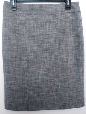 Ann Taylor Classic Gray Pencil Skirt - Women Size 4 Washable Office College